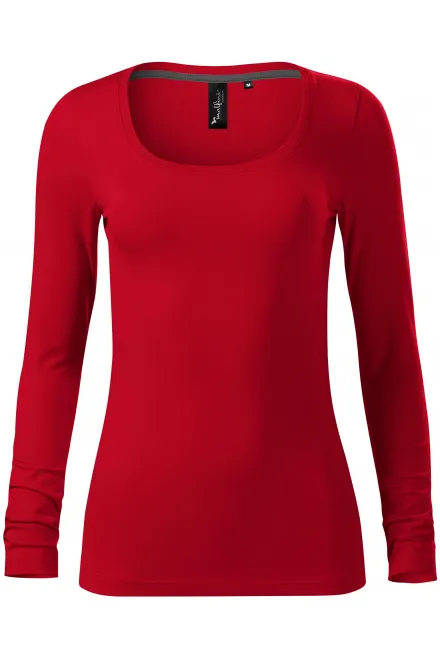 Camiseta de mujer con mangas largas y escote más profundo. - formula red, XL