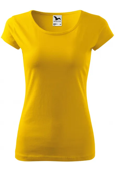 Camiseta de mujer con mangas muy cortas. - amarillo, M