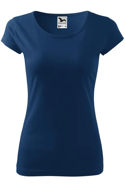Camiseta de mujer con mangas muy cortas. - azul medianoche, M