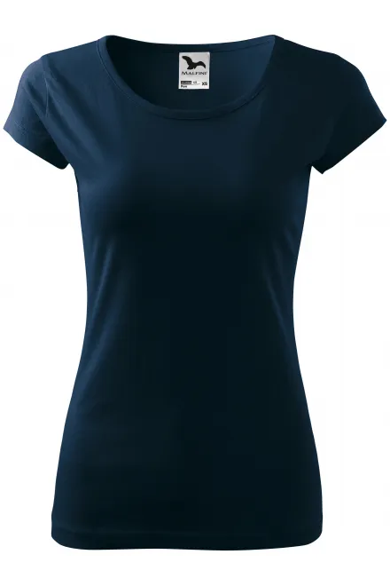 Camiseta de mujer con mangas muy cortas. - azul oscuro, M