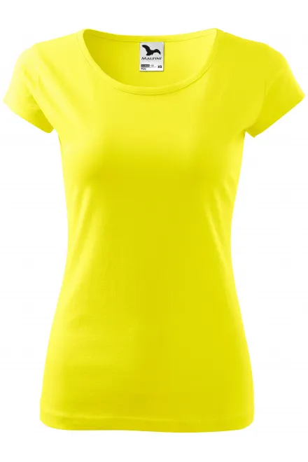 Camiseta de mujer con mangas muy cortas. - limón amarillo, M