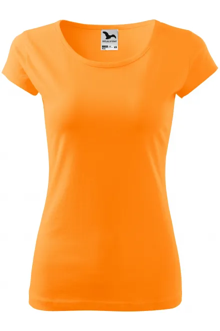 Camiseta de mujer con mangas muy cortas. - mandarina, M