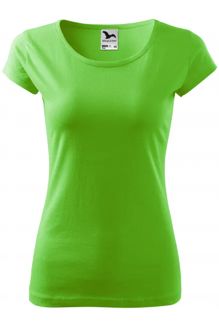 Camiseta de mujer con mangas muy cortas. - manzana verde, M