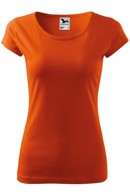 Camiseta de mujer con mangas muy cortas. - naranja, M