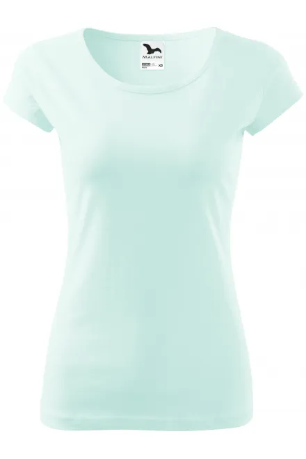 Camiseta de mujer con mangas muy cortas. - verde hielo, M