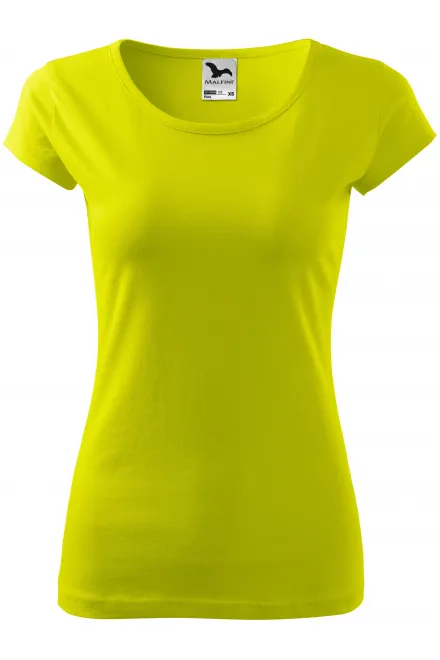 Camiseta de mujer con mangas muy cortas. - verde lima, M