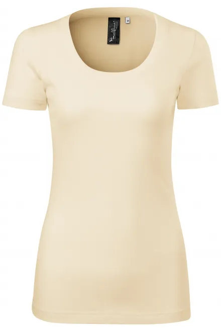 Camiseta de mujer de lana merino - almendra, XL