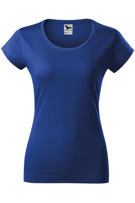 Camiseta de mujer slim fit con cuello redondo - azul real, S