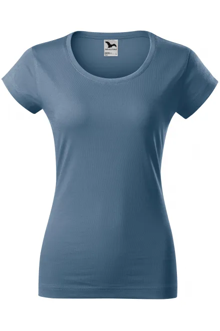 Camiseta de mujer slim fit con cuello redondo - denim, S