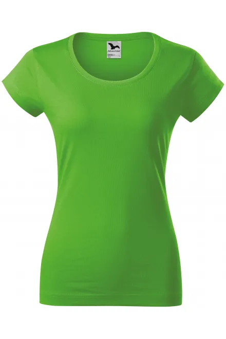 Camiseta de mujer slim fit con cuello redondo - manzana verde, S