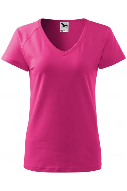 Camiseta de mujer slim fit con manga raglán - púrpura, 2XL