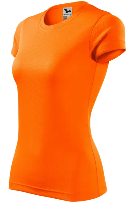 Camiseta deportiva para mujer, naranja neón