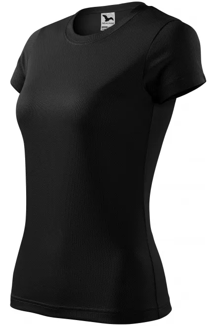 Camiseta deportiva para mujer, negro