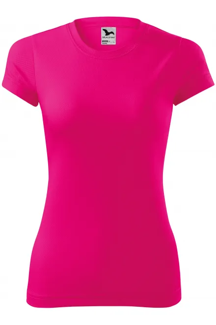 Camiseta deportiva para mujer - rosa neón, S