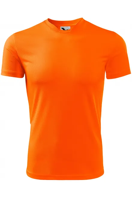 Camiseta deportiva para niños - naranja neón, 146 cm / 10 años