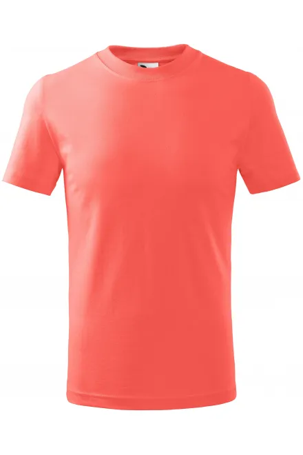 Camiseta sencilla para niños - coral, 134 cm / 8 años