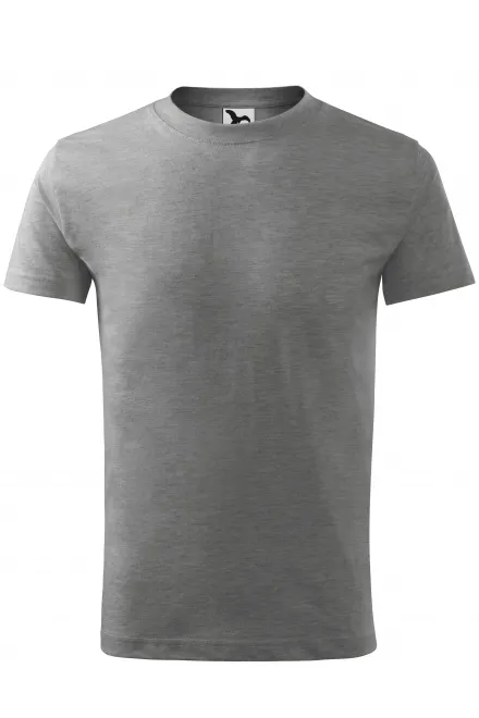 Camiseta sencilla para niños - mármol gris oscuro, 134 cm / 8 años