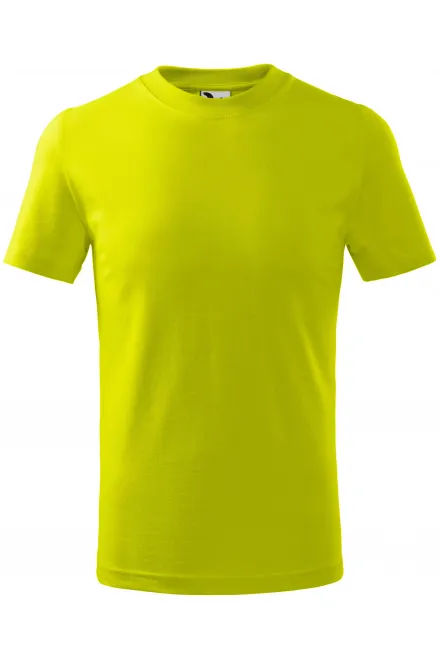 Camiseta sencilla para niños - verde lima, 134 cm / 8 años