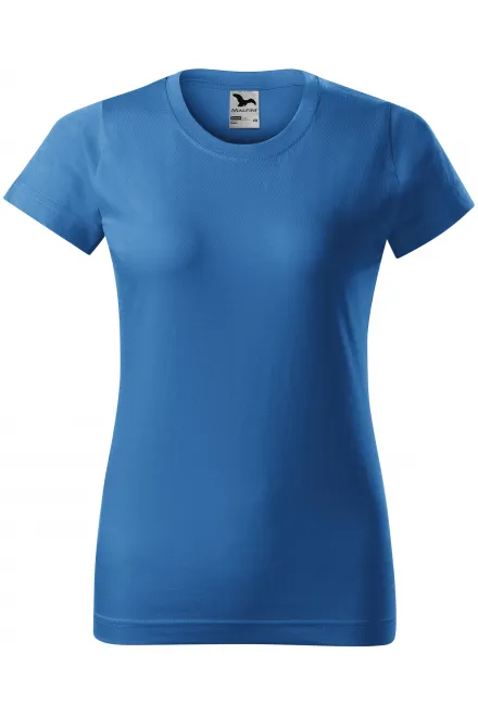 Camiseta simple para mujer - azul claro, XS