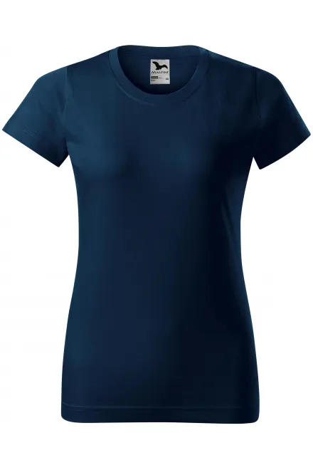 Camiseta simple para mujer - azul oscuro, XS