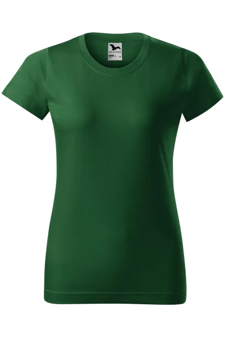 Camiseta simple para mujer - botella verde, XS