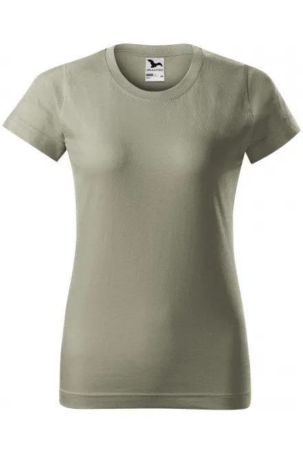 Camiseta simple para mujer - caqui brillante, XS