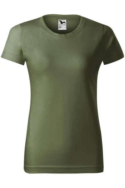 Camiseta simple para mujer - caqui, XS