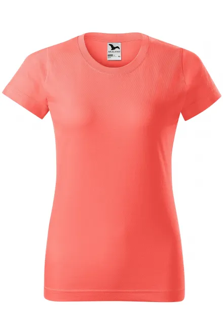 Camiseta simple para mujer - coral, XS