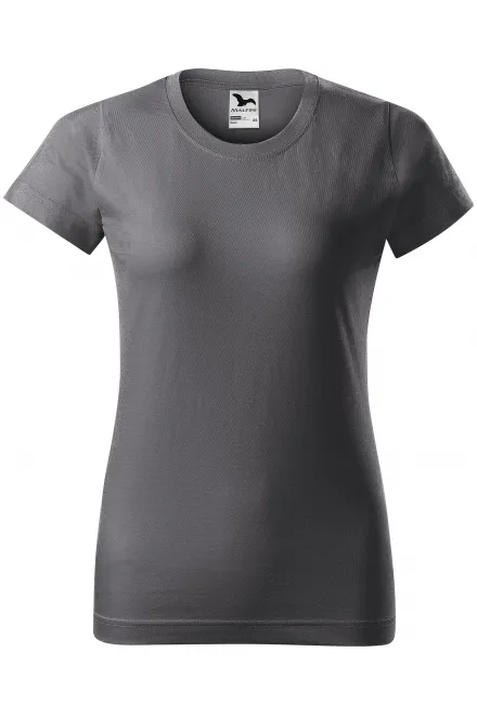 Camiseta simple para mujer - gris acero, XS