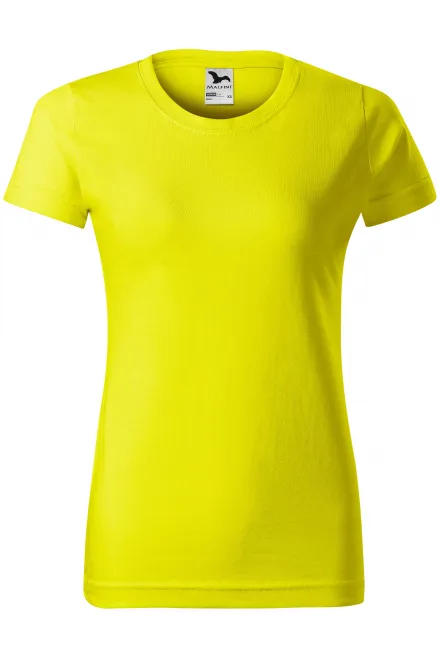 Camiseta simple para mujer - limón amarillo, XS