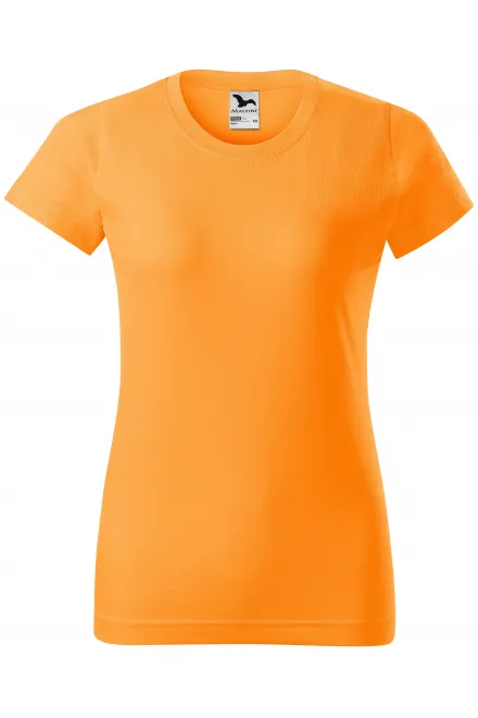 Camiseta simple para mujer - mandarina, XS