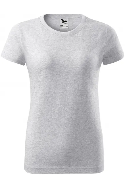 Camiseta simple para mujer - mármol gris claro, XS