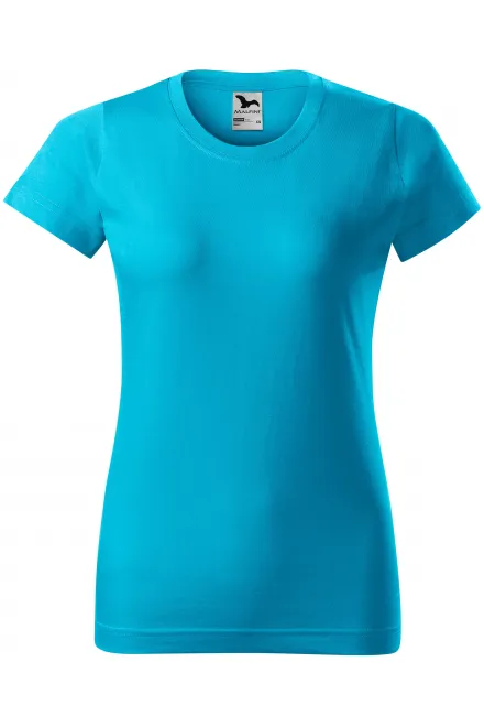 Camiseta simple para mujer - turquesa, XS