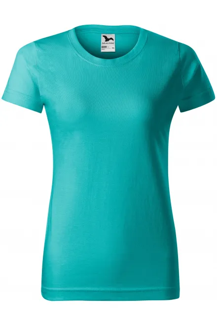 Camiseta simple para mujer - verde esmeralda, XS