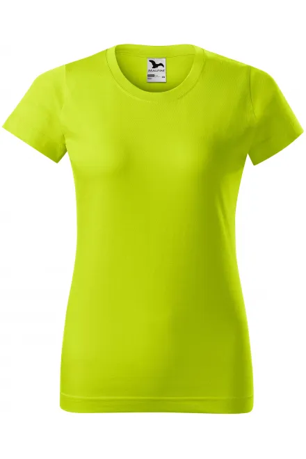 Camiseta simple para mujer - verde lima, XS