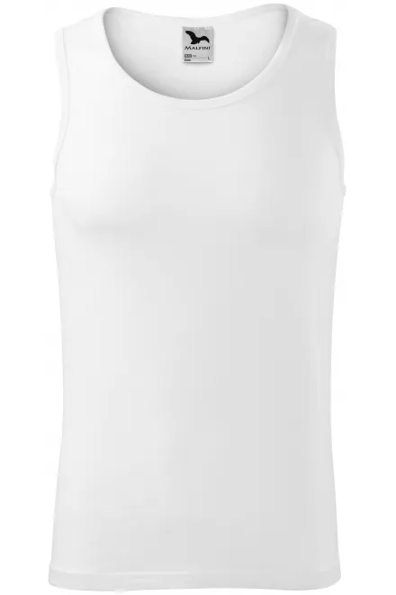 Camiseta sin mangas para hombre - blanco, L