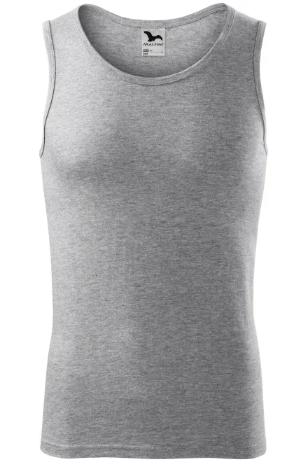 Camiseta sin mangas para hombre - mármol gris oscuro, L
