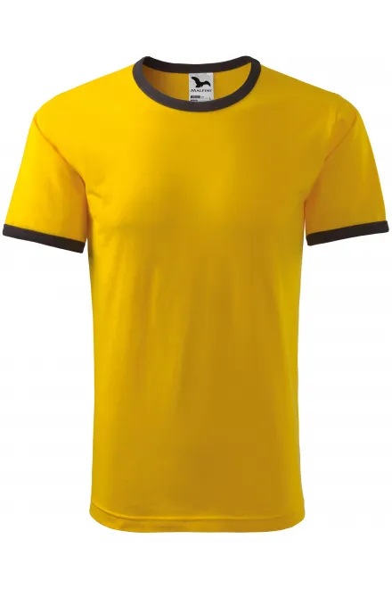 Camiseta unisex en contraste - amarillo, S