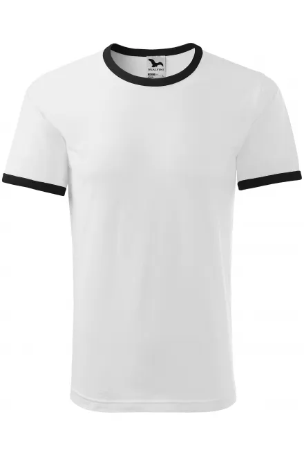 Camiseta unisex en contraste - blanco, S