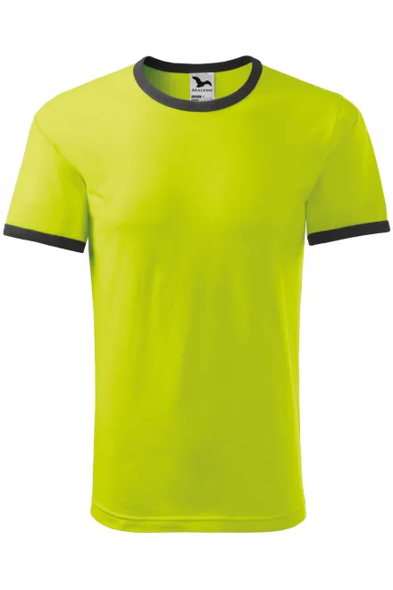 Camiseta unisex en contraste - verde lima, S