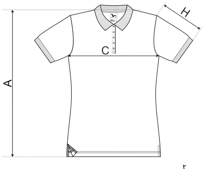 Polo de mujer - tabla de dimensiones
