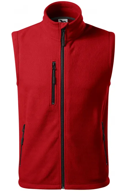 Chaleco polar en contraste - rojo, 2XL