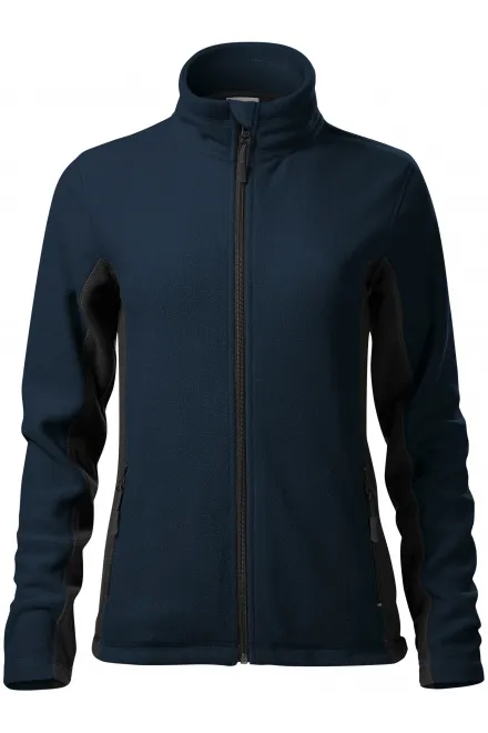 Chaqueta de mujer polar en contraste - azul oscuro, 2XL