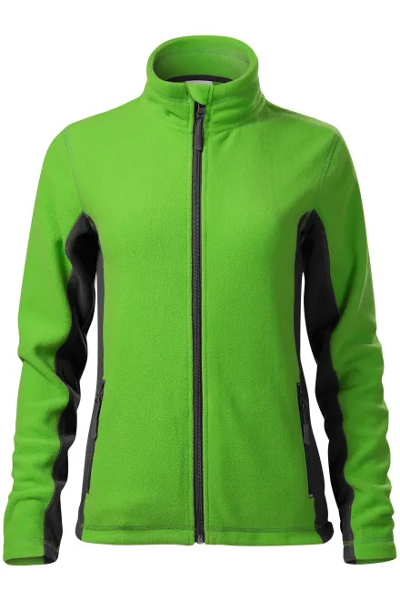 Chaqueta de mujer polar en contraste - manzana verde, 2XL