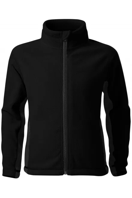 Chaqueta infantil de forro polar en contraste - negro, 134 cm / 8 años
