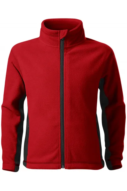 Chaqueta infantil de forro polar en contraste - rojo, 134 cm / 8 años