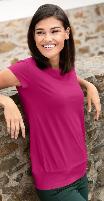 Camiseta de moda para mujer, púrpura Camiseta de moda para mujer, púrpura