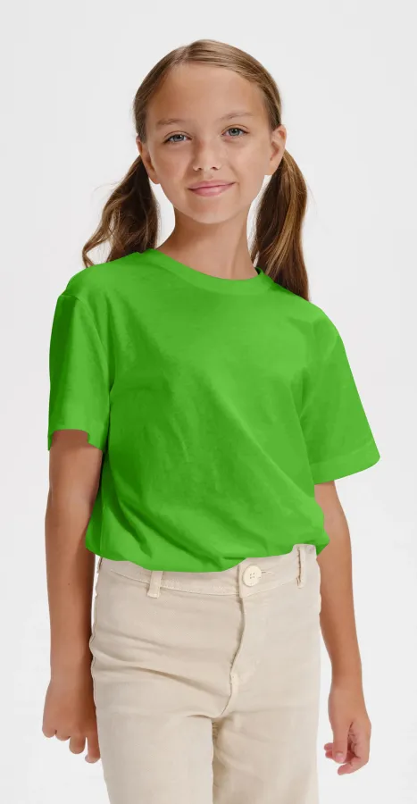 Camiseta sencilla para niños, manzana verde Camiseta sencilla para niños, manzana verde