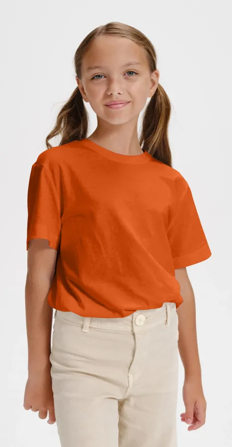 Camiseta sencilla para niños, naranja Camiseta sencilla para niños, naranja