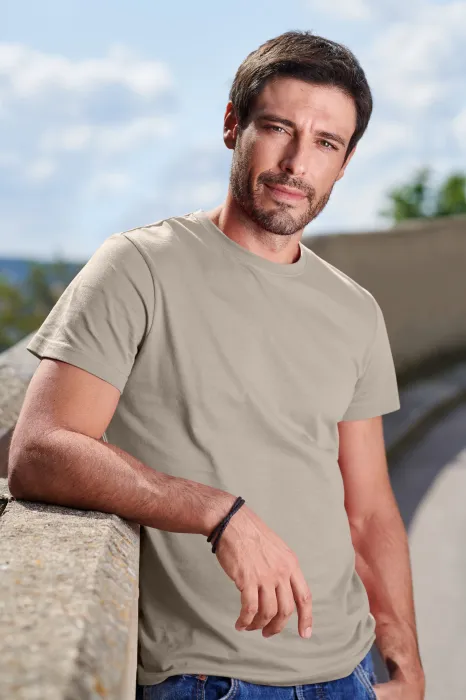 Camiseta simple para hombre, gris hielo